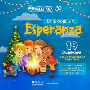 Afiche del Agasajo navideño: Un regalo de esperanza